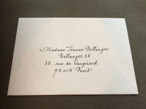 Enveloppes calligraphiées