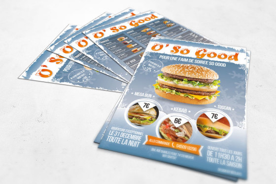 Réalisation du flyer pour O So Good, sandwicherie située à Megève.
www.weekom.fr