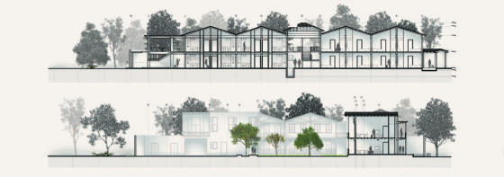 Hotel Villa Rústica, Dis: Arq. H. Fernández, Arq. J. Merino 