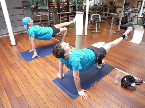 Séance de gym à domicile 