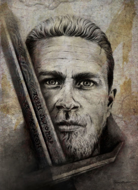 Cartel King Arthur. Grafito+Photoshop