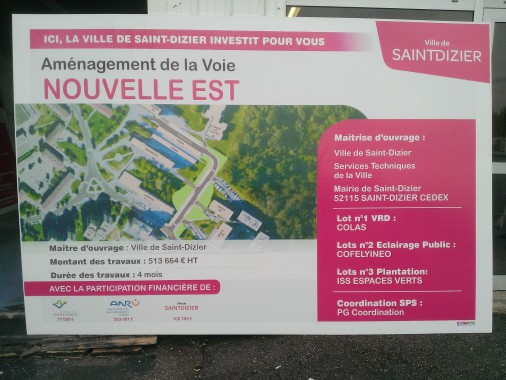 Panneau de chantier