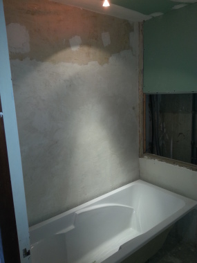 pose d'une baignoire