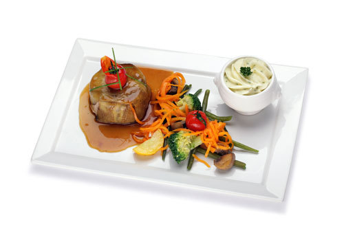 Charlotte d'agneau à l'aubergine