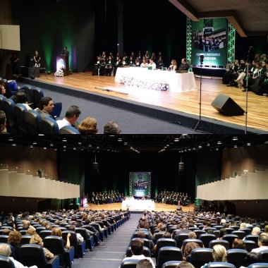 Evento corporativo - colação de grau, realizada na Sala de Concerto do espaço Cultural José Lins do Rego em João Pessoa-PB