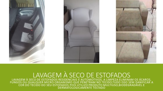 Lavagem à seco de sofás,poltronas e estofados automotivos