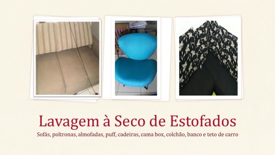 Especialista em Lavagem à seco de estofados em geral.