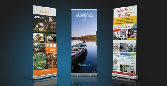 Réalisation, impression et livraison de roll-ups