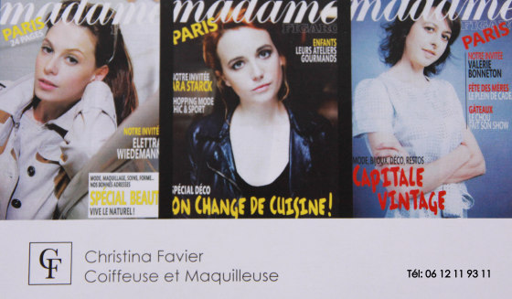 coiffure et maquillage célébrité pour "Madame Figaro"