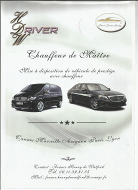 société FRANCE DRIVER PRESTIGE

VOTRE CHAUFFEUR