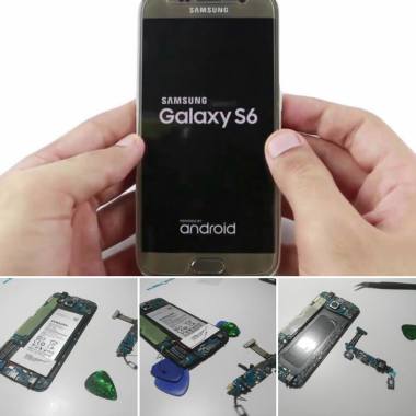 Remplacement de port de charge et de batterie sur un Samsung Galaxy s6.