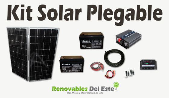 Kit Solar, para sistemas Aislados (off grid) Paneles Solares + Baterías + Controladora + Inversor + Cables y Conectores. Todo listo para instalar!