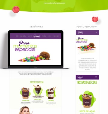 Site Açaiteria Franquia