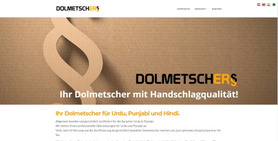Webdesign für einen Dolmetscher (dolmetschers.at)