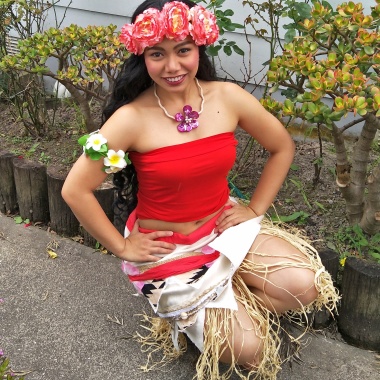As Moana in kids party