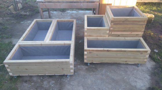 Jardinières bois autoclave classe 4 sur mesure
