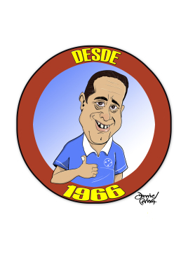 Caricaturas com a camisa do seu time favorito de futebol