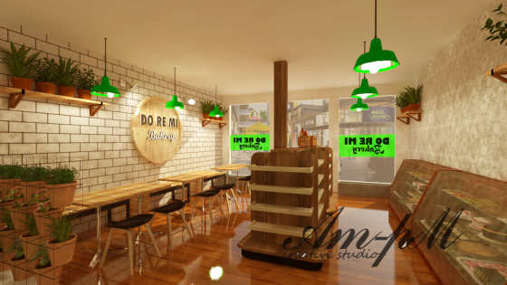 Desain interior Doremi Bakery