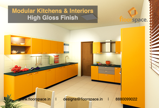Modular Kitchens - High Gloss Themes