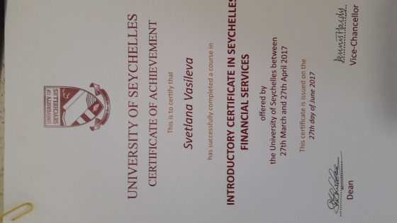 University of Seychelles Financial Servies