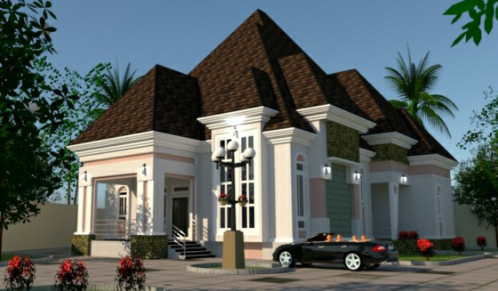 Building Design Of A Four bedroom bungalow 