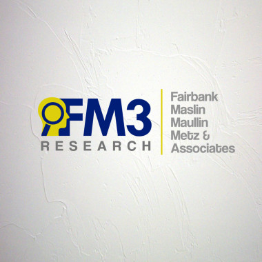 Logotipo para FM3 Research, firma dedicada al estudio de tendencias políticas en California EEUU