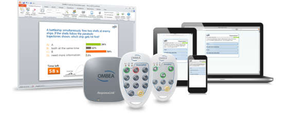 Notre famille de produits. 
e système interactif OMBEA est un outil prisé tant par les organisations du secteur public que par les entreprises du secteur privé, et utilisé avec succès dans le cadre de réunions et d'événements dans 25 pays à travers le monde. Facilité d’utilisation, fonctionnalités puissantes et disponibilité locale combinées avec des prix compétitifs sont quelques-unes des caractéristiques qui définissent nos produits et les différencient sur le marché.