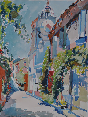 Aquarelle Vieux Village des Angles S.L