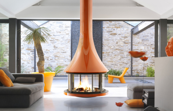 Cheminées suspendues design et contemporaines