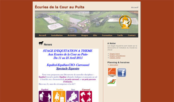 Site réalisé pour un centre équestre