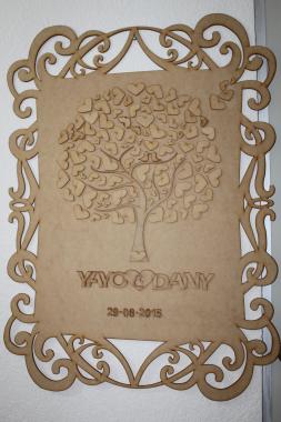 Árbol para firmas. Corte láser