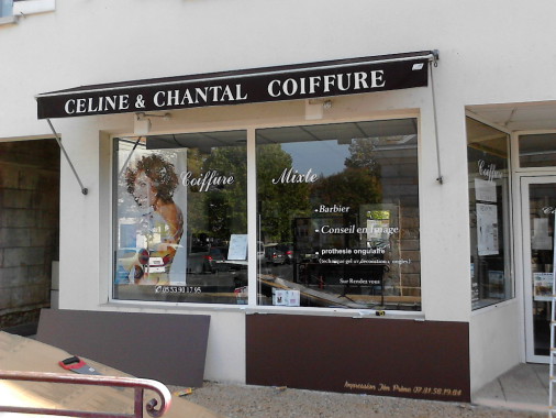 creation du visuel, impression et pose d'une enseigne aluminium