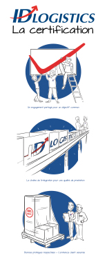 Rack d'entrepôt illustré pour ID LOGISTICS