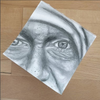 Portrait sur un post it