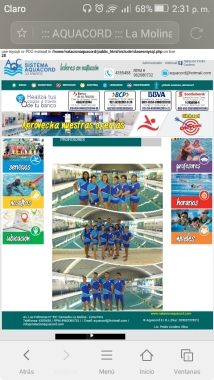 screenshot de la pagina web de aquacord - Colegio Santa  Maria Eufrasia. 