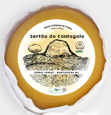 Embalagem do queijo Sertão do Cantagalo da 'Fazenda Três Ovelhas'