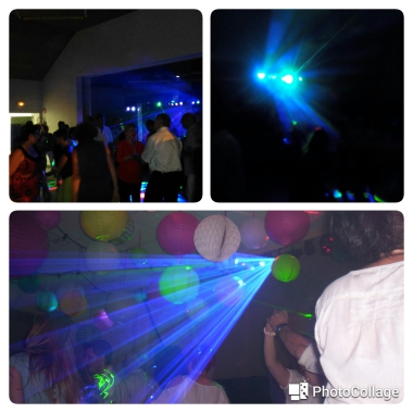 Différend jeux de lumières, lasers et machine à fumer (Portique de 4 mètres de long).