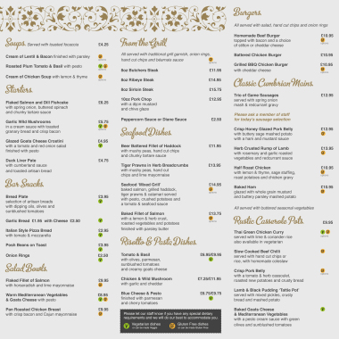La conception du menu