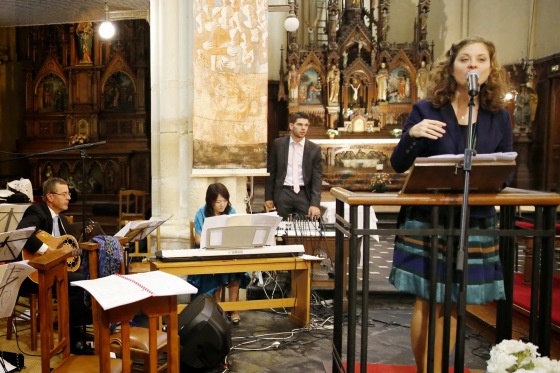 animation musicale de mariage à Saint André les Lille en octobre 2014 (je suis au piano au fond)