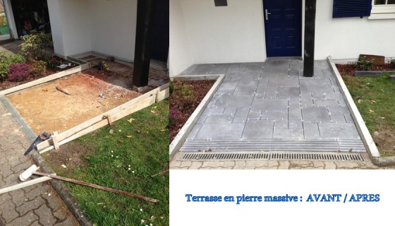 terrasse pierre massive