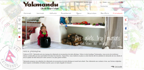 Site e-commerce - Yakmandu