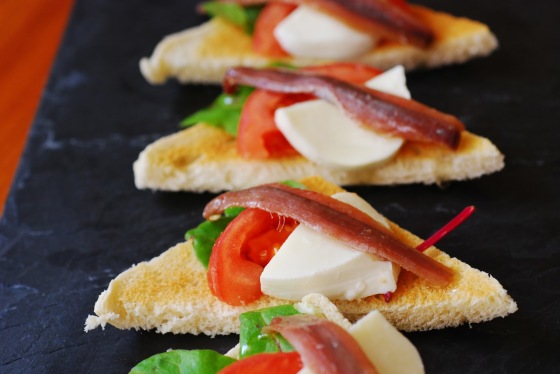 Canapés de anchoas