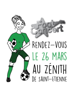 Illustration pour promouvoir l'événement "le foot concert" qui a lieu chaque année à Saint-Etienne.