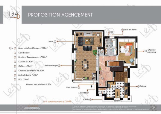 Conseils Déco à l'achat d'une maison des années 60. Plan d'agencement