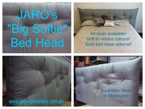 JARO also designs new furniture trends like this Big Softie Bed Head. Very popular with the interior decorators!
