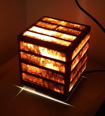 Lampe de chevet marqueterie 