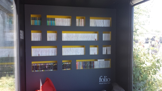 Bibliotèque fabriquée sur mesure pour la maison Galimard à Paris