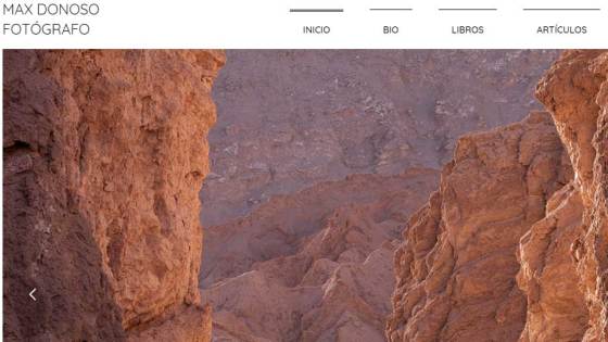 Desarrollo WEB para el fotógrafo Max Donoso. http://maxdonoso.cl/