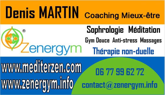 Carte de visite Zenergym Bordeaux.