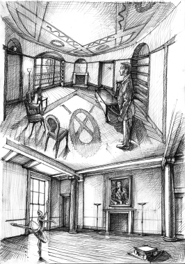 Moggerhanger Villa en Bedfordshire, Angleterre, réalisé par John Soane